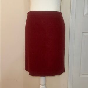 J Crew Wool Burgundy Pencil Skirt